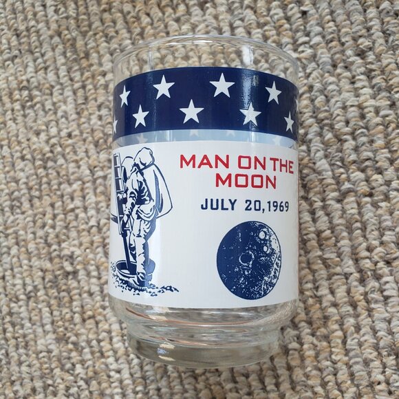 Vintage Apollo 11 1969 Man on the Moon Vintage Glasses NASA Space Program - Picture 6 of 10